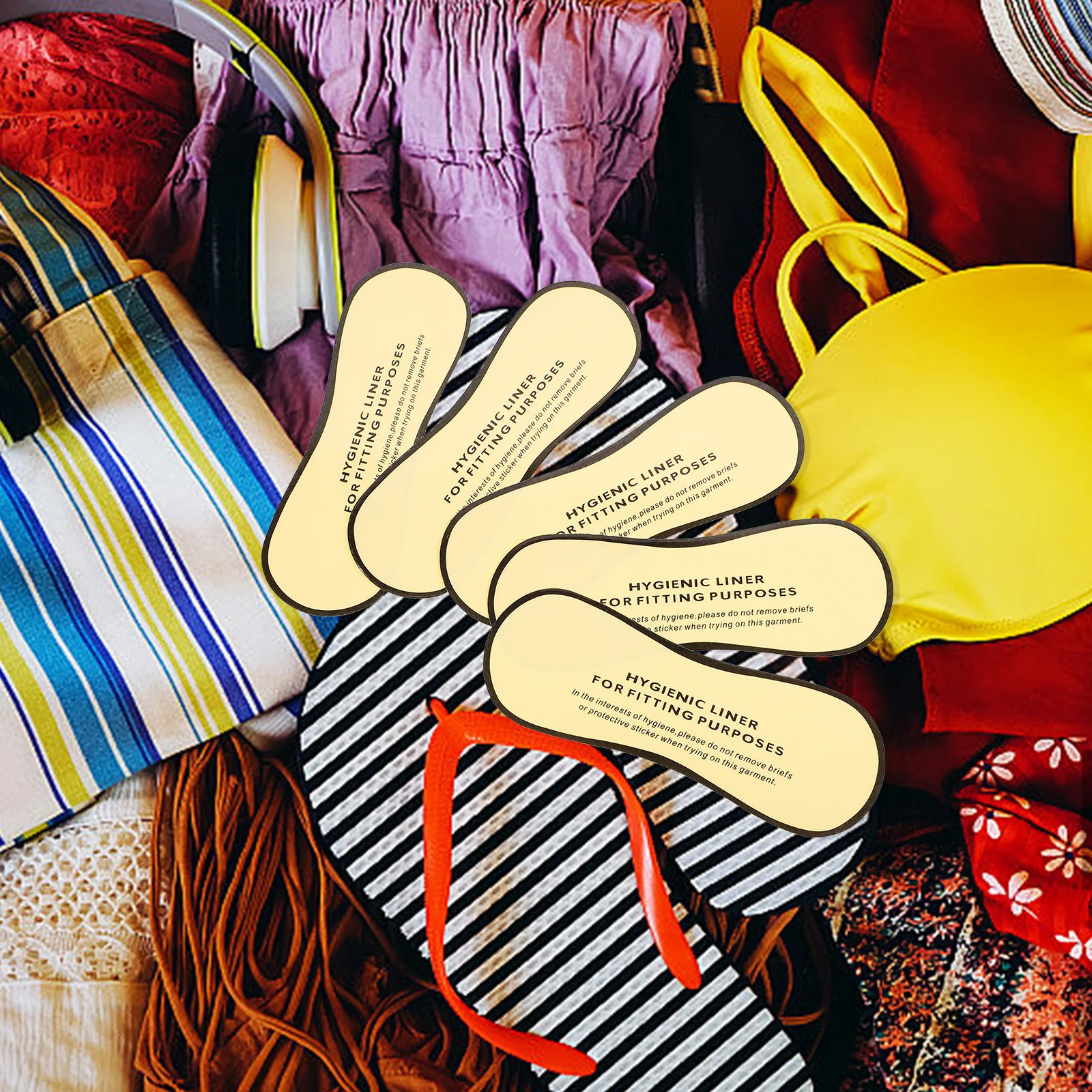 50 قطعة من ملصقات التحذير، بطانات واقية لاصقة شفافة لملابس السباحة والملابس الداخلية والملابس الداخلية وسراويل السباحة ومحاول الاستخدام #5