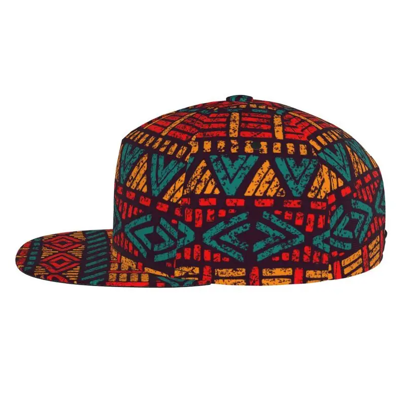 African Bogolan Baseball Cap Adjustable Snapback Sun Visor Caps Unisex Hip Hop Hat Africa Ethnic Tribal Art Flat Bill Brim Hats
