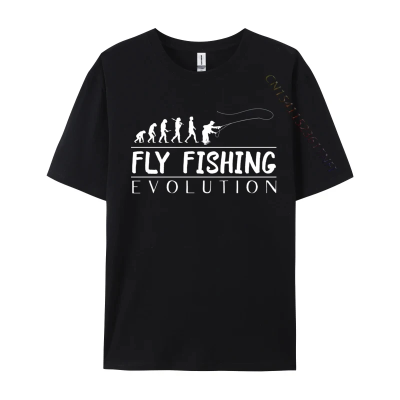 T-shirt en pur coton imprimé pour homme, pêche à la mouche, évolution amusante, confortable, haute qualité, livraison directe