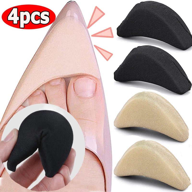 4/2PCS Forefoot Inserts Pad for Women High Heels Toe Plug Half Sponge Shoes Cushion Feet Filler Insoles Anti-Pain Adjust Pads