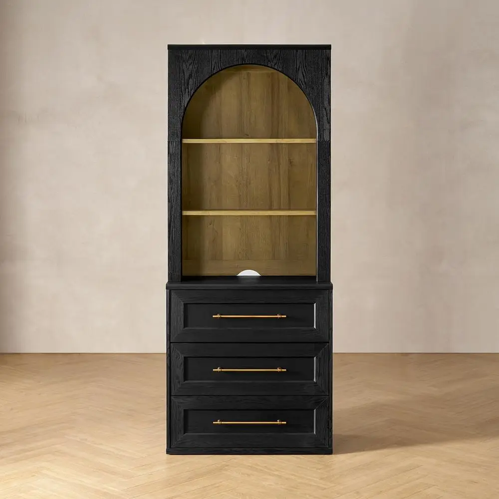 Storage Cabinet with Hutch, Sideboard Buffet Cabinet, Kitchen Pantry Organizer, Coffee Bar Station, Trophy Display Case with Doo