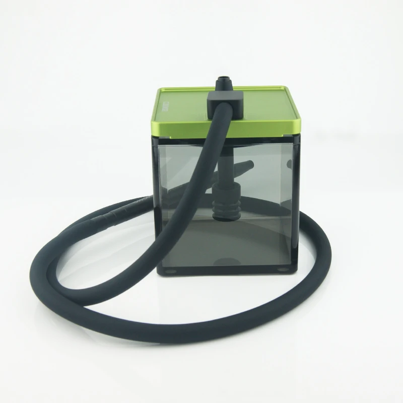 Shishabucks Hookah  Green Clould Micro Acrylic Cube With Anodized Aluminum Home Use Shisha HookahUSE