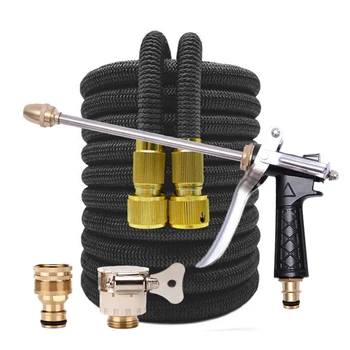 Magic water pipes for garden farm irrigation car wash garden water hose expandable double metal connector high pressure pvc reel