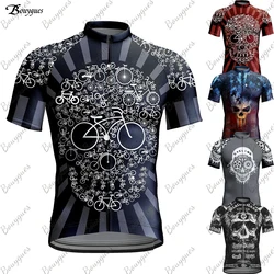 2023 Skull Cycling Jersey Men MTB Maillot Shirts Bicycle Clothing Mountain Bike Men's T-Shirt Wear Summer Outfit Clothes Jumper