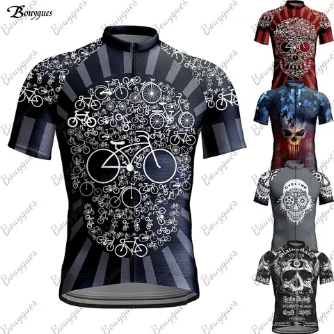 2023 스컬 사이클링 저지 남성 MTB 타이츠 셔츠 자전거 의류 산악 자전거 남성 티셔츠 여름 복장 점퍼, 해골 사이클링 저지 옷 2023 스컬 사이클링 저지 남성 MTB 타이츠 셔츠 자전거 의류 산악 자전거 남성 티셔츠 여름 복장 점퍼, 해골 사이클링 저지 옷