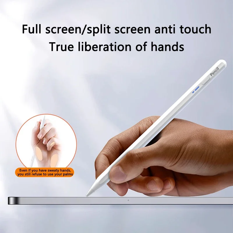 For iPad Air 11 M2 2024 Stylus Pen Apple Pencil with Palm Rejection Tilt for iPad Pro 13/14 M4 Air4/5 7/8/9/10th 2018-2024