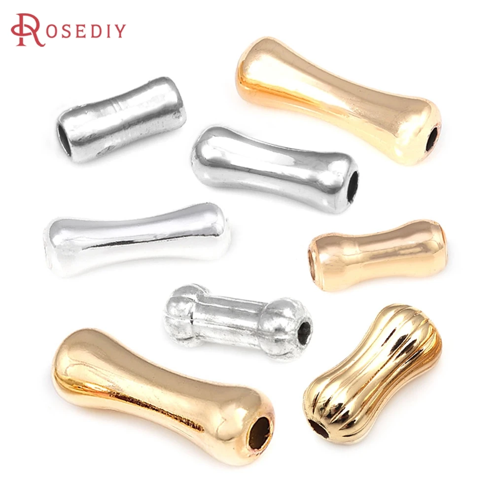 18K Gold Color Brass Waist Shape Bracelets Spacer Beads High Quality Jewelry Making Necklace Diy Accessories - view 2