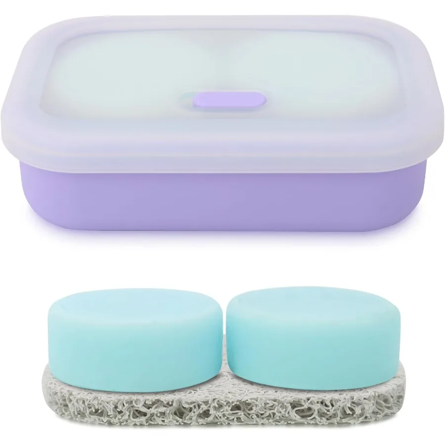 

Герметичный дорожный футляр для мыла, твердый держатель для шампуня, силиконовый контейнер для мыла с дренажным слоем, портативный держатель для мыла для ба