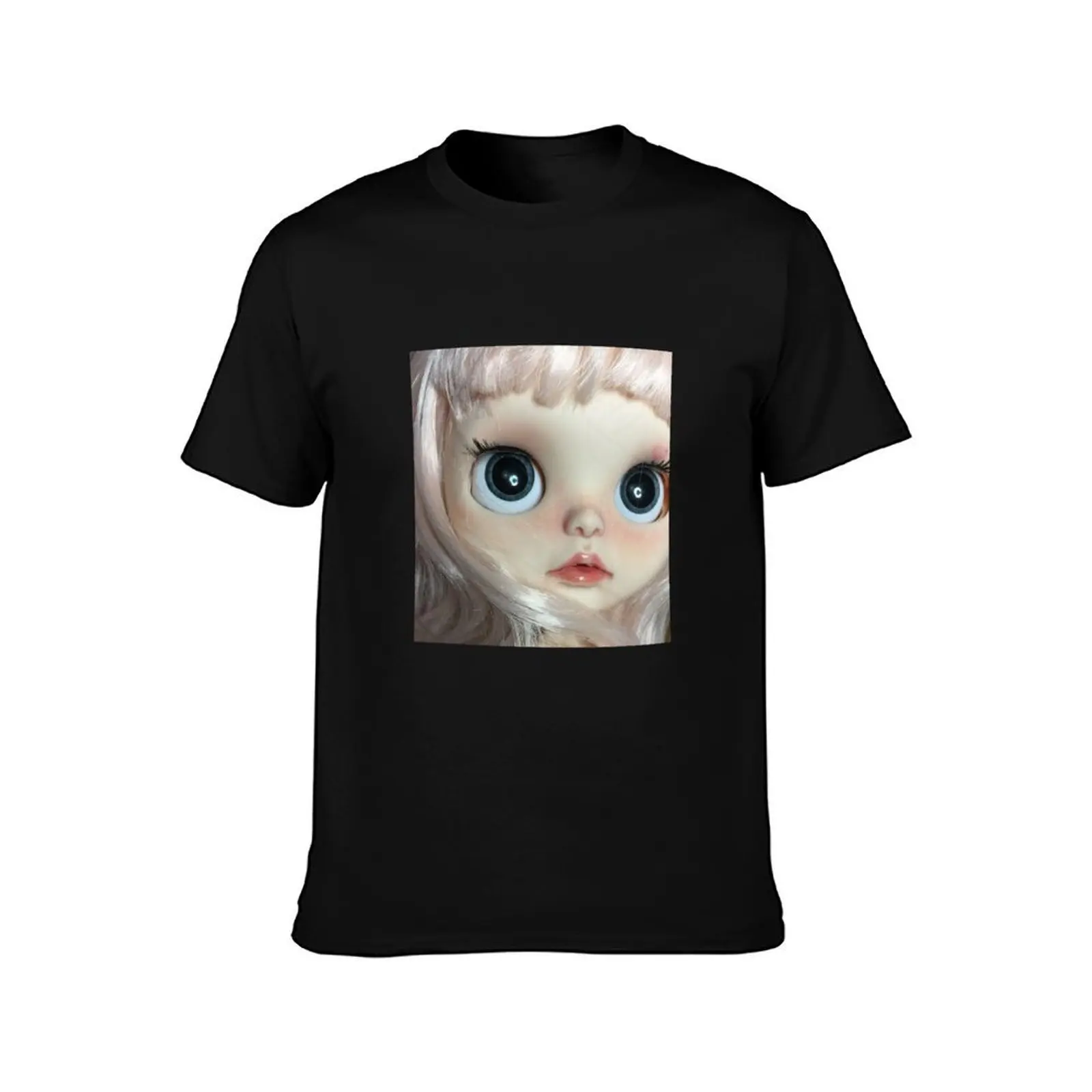 coquette blythe doll T-Shirt, Summer Casual Cotton Tee, Oversized Streetwear Tops, Vintage Graphic Print, Loose Fit Short Sleeve