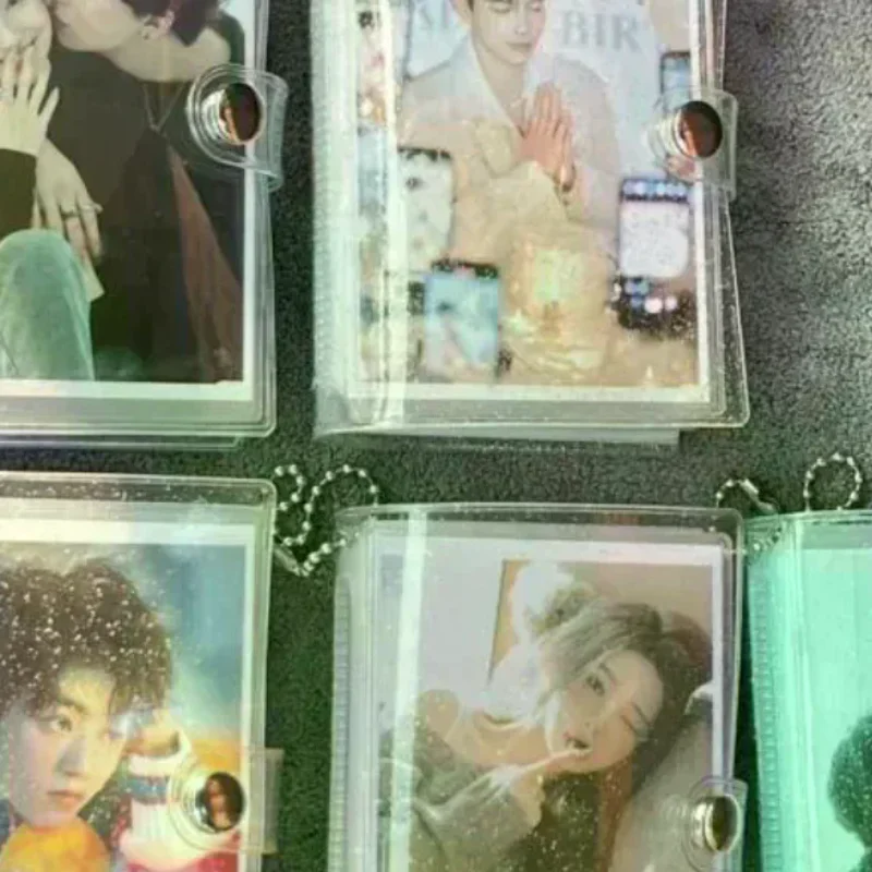 Mini Holds 28 Photos Album Shiny Transparent 3-inch Star Chasing Small Photo Card Storage Portable Card Bag