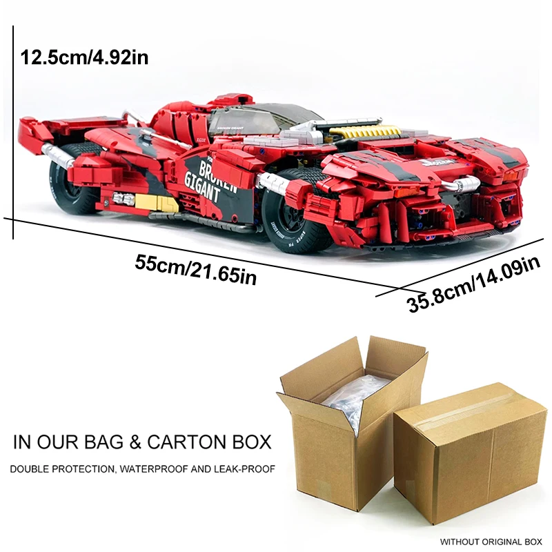MOC Hot Style High-Tech Super Racing Sport Vehicle GULY 10619 Building Block Educational Brick Puzzle DIY Toy Christmas Gift Kid