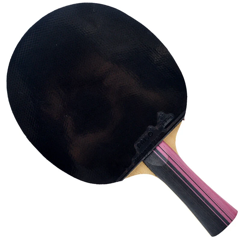 Racchetta da ping pong originale PALIO 3 stelle in carbonio con passante in gomma CJ8000 Mazza da ping pong offensiva con attacco rotante con borsa