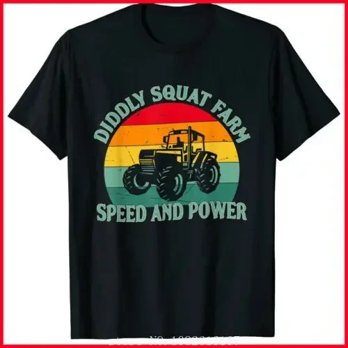 Diddly Squat Farm Speed And Power Perfect Tractor Vintage Black T-Shirt S-5XL wholesale cheap graphic t shirts 2024 streetwear t