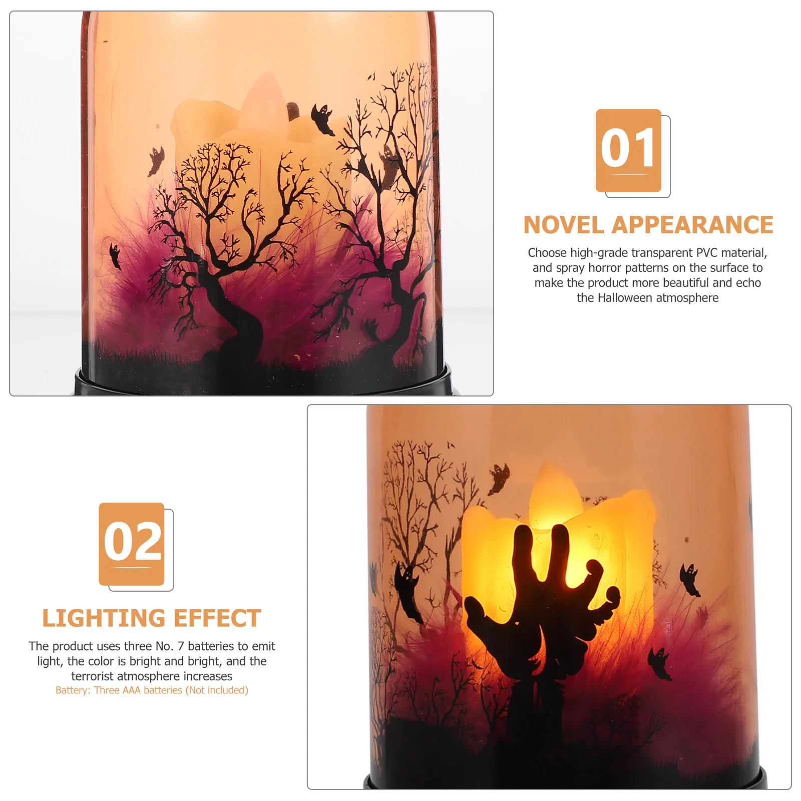

1pc Halloween Pumpkin Lamp Decorative Night Light Led Hanging Party Atmosphere Desktop Garden Hotel Ktv Bar Decor Props