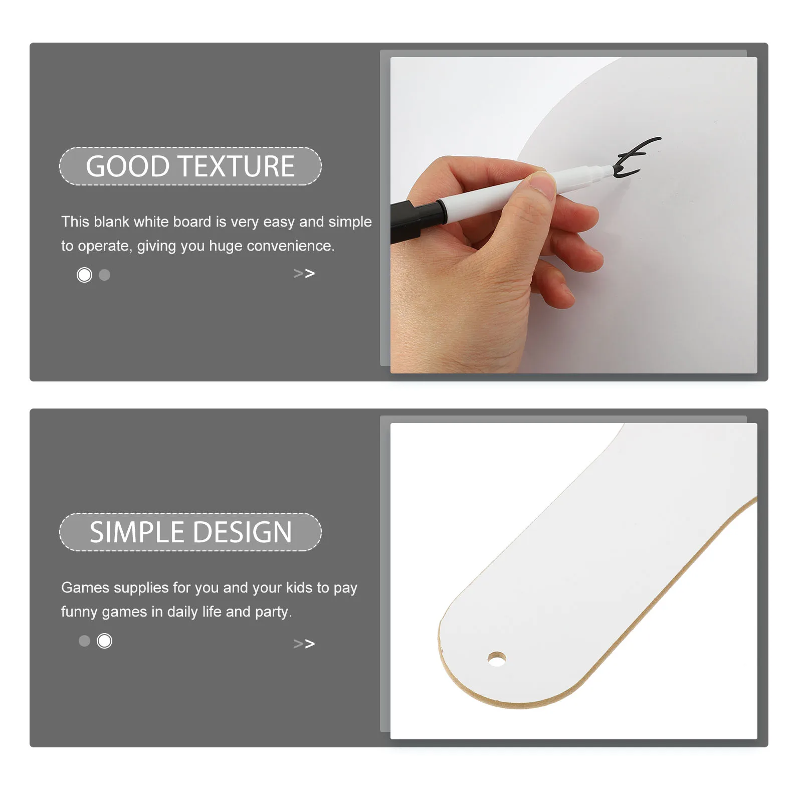 

H held Whiteboard Dry Erase Paddle Students Answer Board Kids Writing Space Comfortable H Wooden Design Practical School