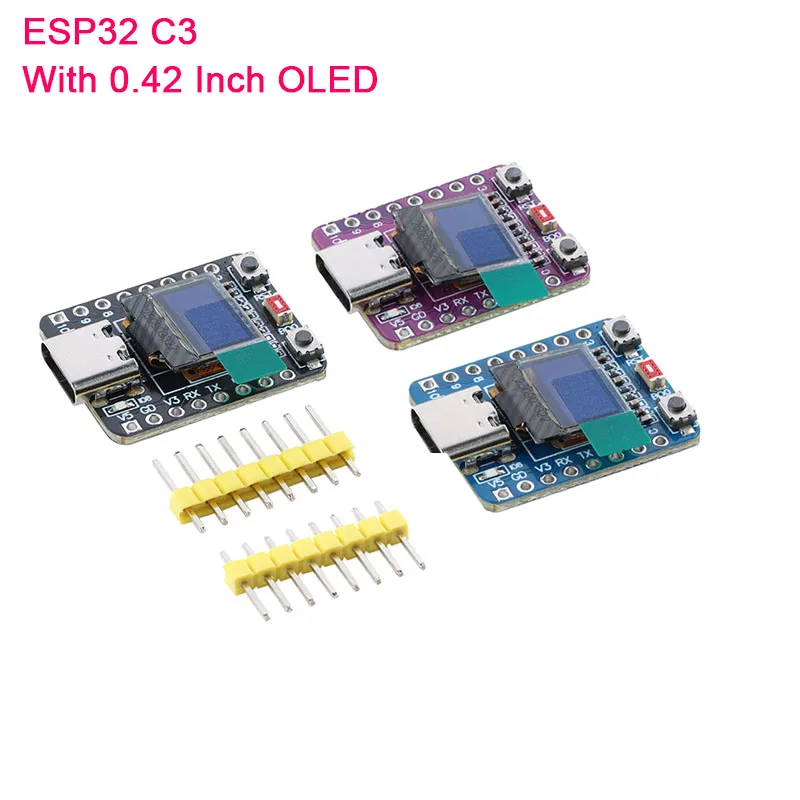 

ESP32-C3 0.42-inch Screen OLED White Light Display Bluetooth Supermini Development Board Type-C Interface