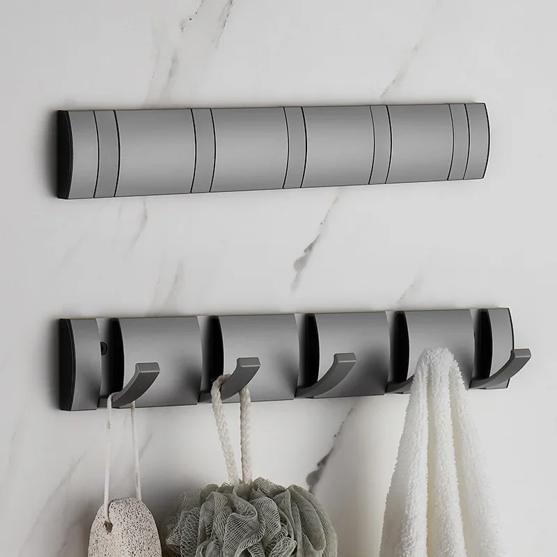 

No Punching Invisible Hook Wall Hanging Porch Door Folding Clothes Hook Clothes Hanger Light Luxury Row Wall Hook