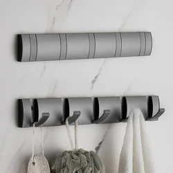 No Punching Invisible Hook Wall Hanging Porch Door Folding Clothes Hook Clothes Hanger Light Luxury Row Wall Hook