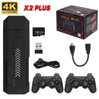 X2 Plus GD10 Pro 4K Game Stick 3D HD Consola de Videojuegos Retro con Control Inalámbrico para TV, 50 Emuladores para PS1/N64/DC 256G 128G 64G