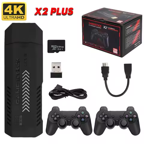 X2 Plus GD10 Pro 4K Game Stick 3D HD Retro Video Game Console Wireless Controller TV 50 Emulator For PS1/N64/DC 256G 128G 64G