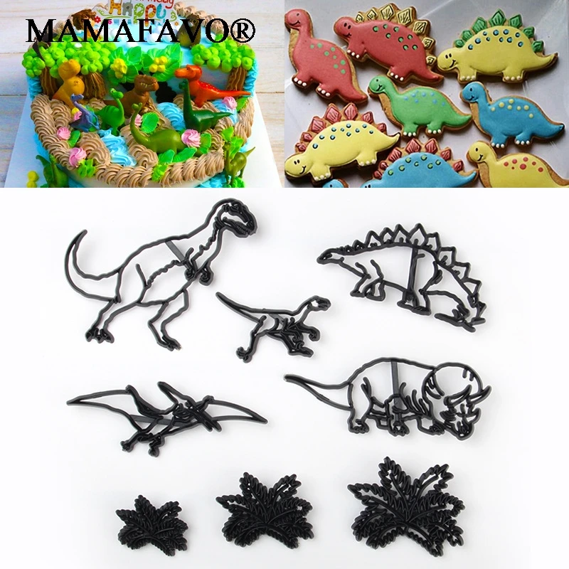 Dinosaur Note Playing Card Cookies Cutter Mold Biscuit Embossing Mould Sugar Craft Dessert Baking Mold for Soap Chocolate M578