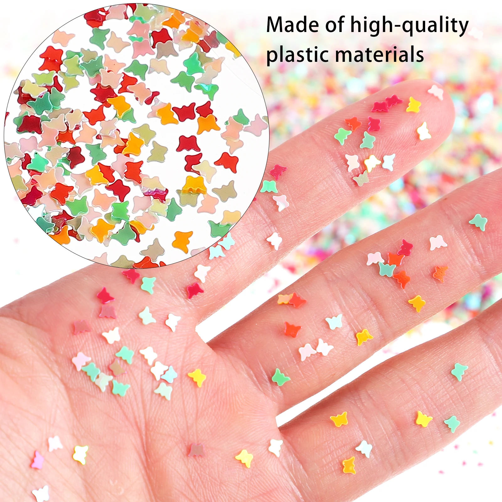 

1600 Pcs Sequin Butterfly Confetti Craft Accessories DIY Party Plastic Making Wedding