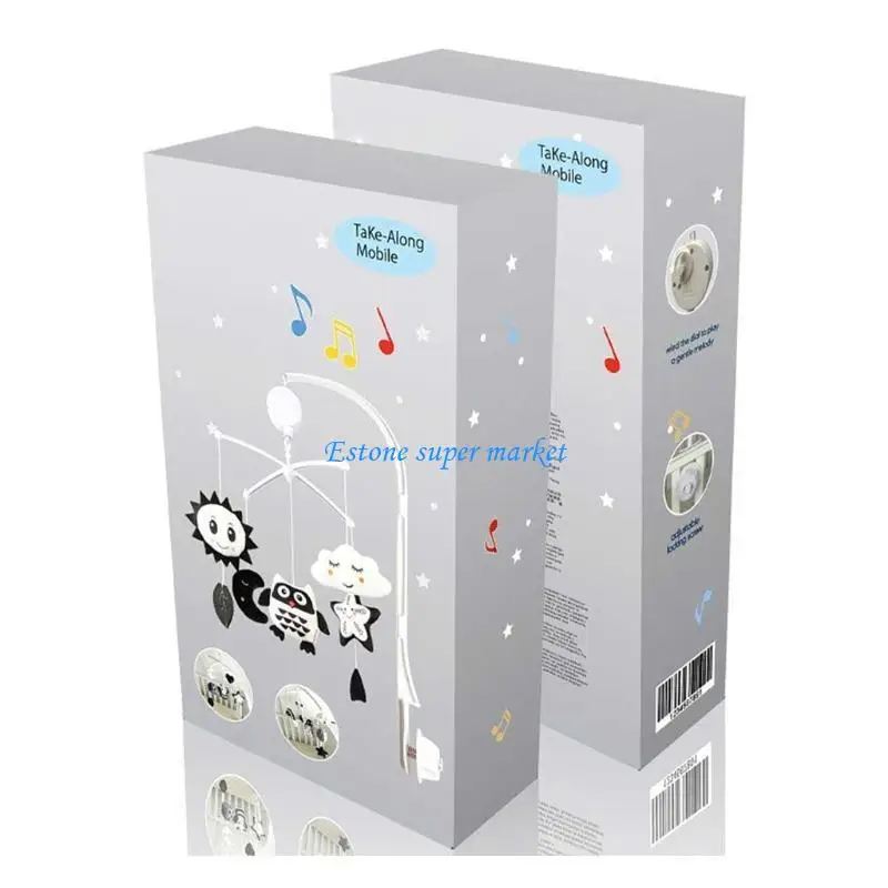 Jouet suspendu décoration autour du lit bébé 090B, avec cloche à l'intérieur, jouets sécurité qualité alimentaire