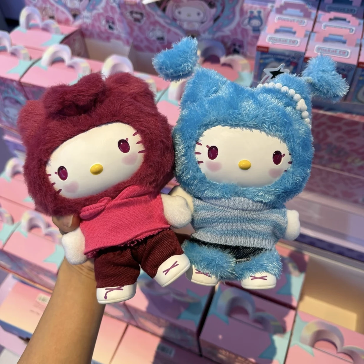 Oryginalny Hello Kitty Popstar Series Vinyl Kawai Blind Box Hellokitty Bag Pendant Mysterious Box Trendy Toy Official Gift