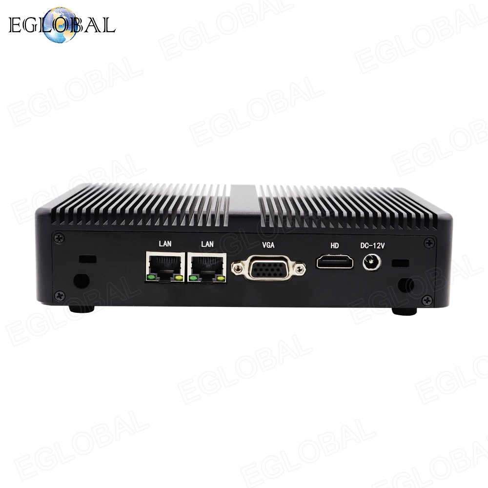 Eglobal-Mini PC sans ventilateur, avec Celeron interne J1800 J1900 VGA HDMI 2 Rj45 Lan, solution client compact, mini calcul, le moins cher