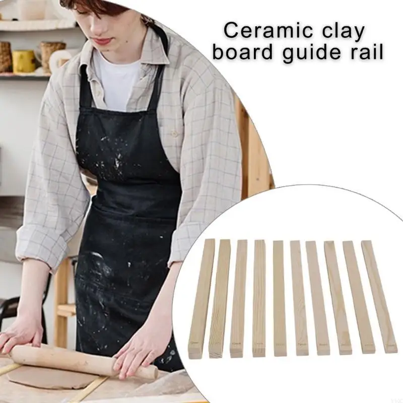 10/20 Pcs 5/10 Size Rolling Mud Guide Clay Rolling Pin Guides Pottery Tool Clay Tool for Pottery Teaching Y4QC