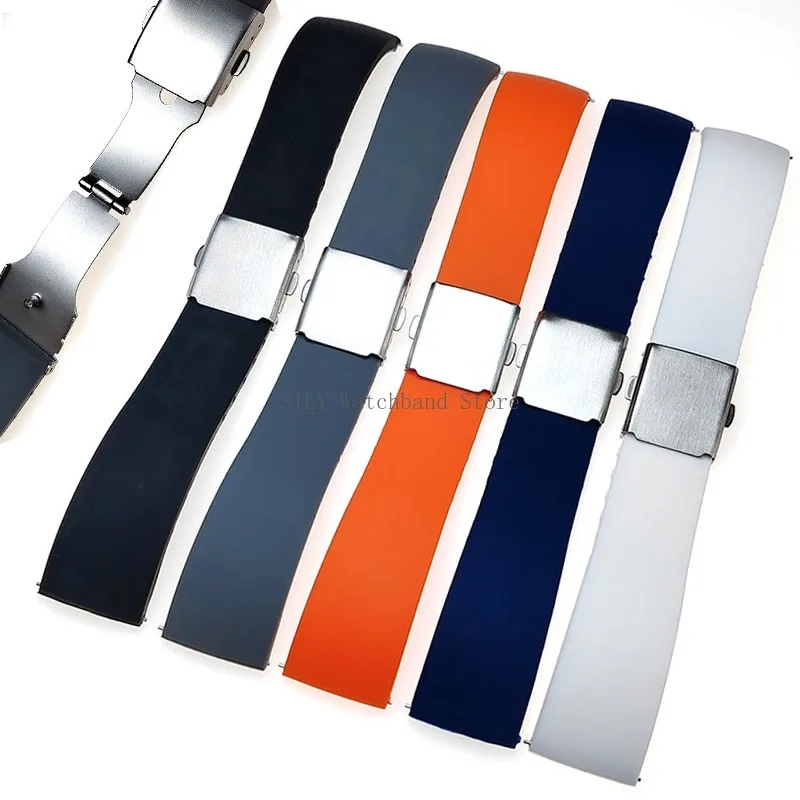 Weiche Silikon-Uhrenarmbänder, universelles Herren- und Damenarmband, Schnellverschluss-Armbänder, wasserdichtes Gummi-Armband, 18 mm, 20 mm, 22 mm, 24 mm