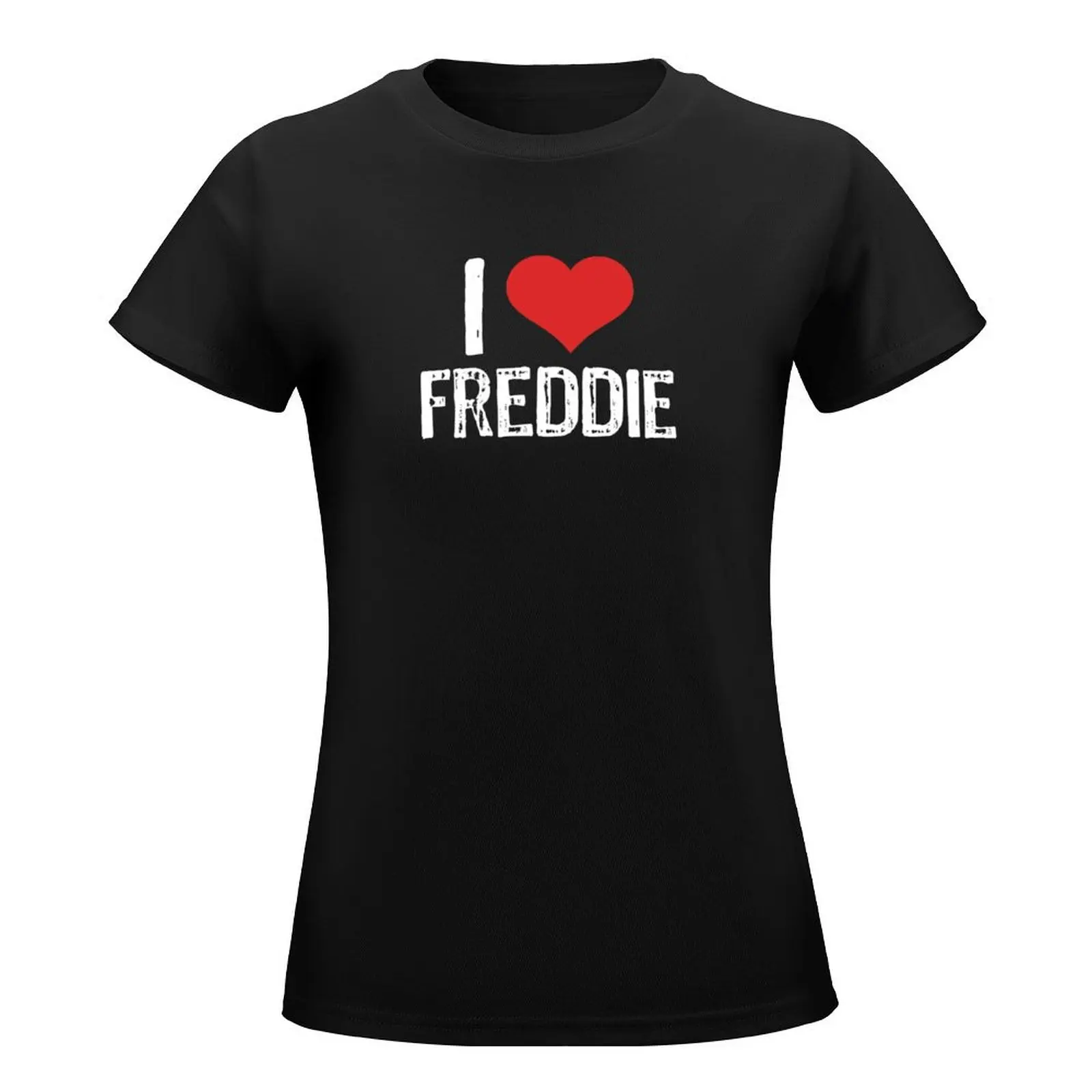 I Love Freddie T-Shirt Short sleeve tee summer top workout t shirts for Women