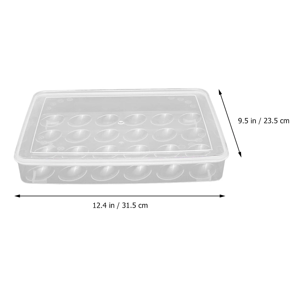 

Egg Storage Box 24 Grids Compact Tray Fridge Kitchen Countertop PP Material Easy Clean Save Space Efficient Use Refrigerator