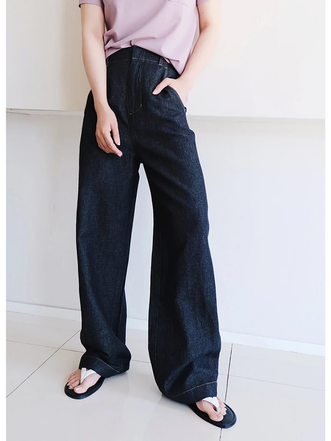 

Широкие джинсы Haax из хлопка для женщин, с высокой эластичностью, для повседневной носки, с завышенной талией, летняя новинка