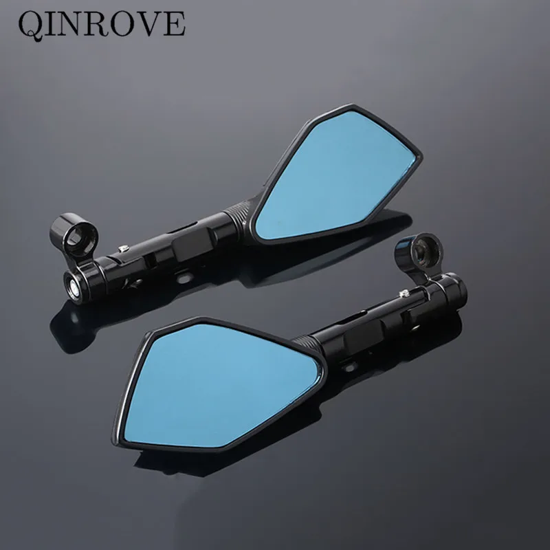 Aluminum Alloy Motorcycle Rearview Mirror 8 10MM Blue Glass Mirror Universal For YAMAHA XMAX 125 250 300 400 NMAX X-city FZ09