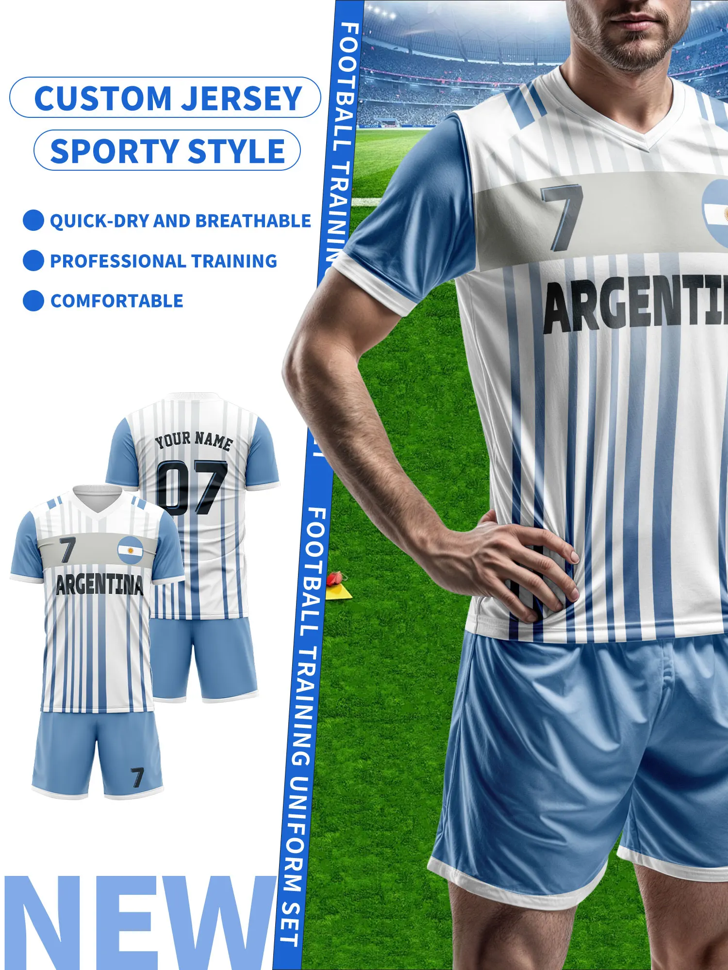 

Создайте свой собственный футбольный джерси | Индивидуальное имя и номер | Дышащая футболка для тренировок по футболу, индивидуальная футбольная форма для улучшения результатов