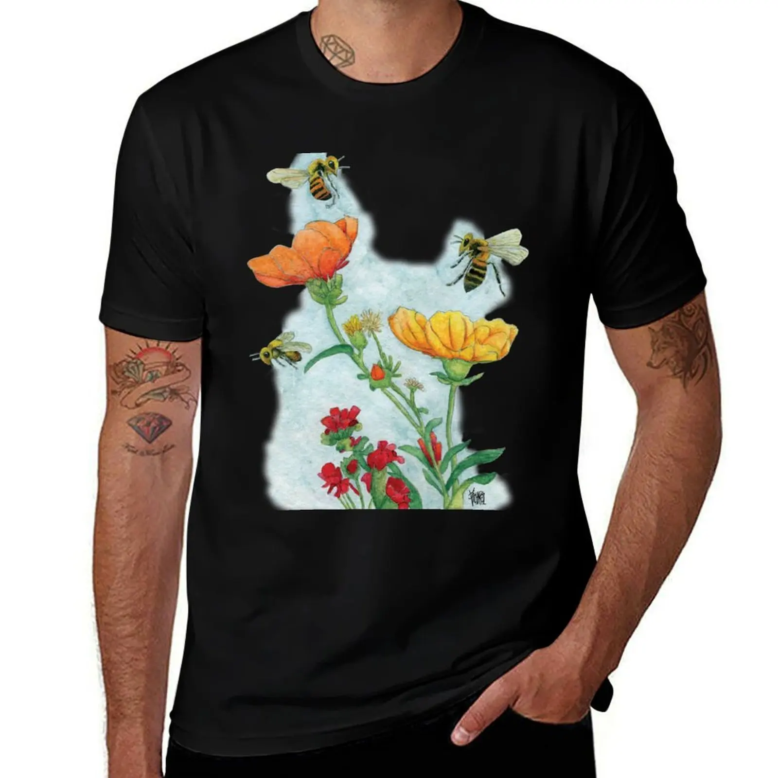 

Honeybee Haven T-Shirt tops T-shirts man fashion shirts men tshirt