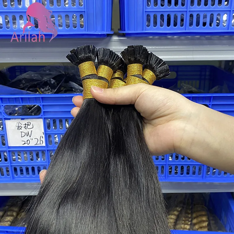 

Прямые вьющиеся человеческие волосы с плоским кончиком, бразильские девственные волосы, кудрявые, предварительно склеенные, кератиновые, Fusion, волосы с кончиком K, 100 г, 100 шт.