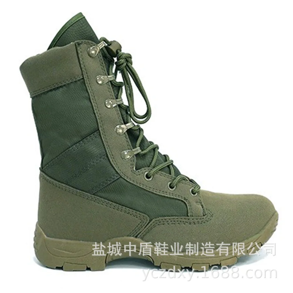 Botas altas para hombre, botines de entrenamiento ligeros, color verde, marrón, desierto, calzado de trabajo para senderismo