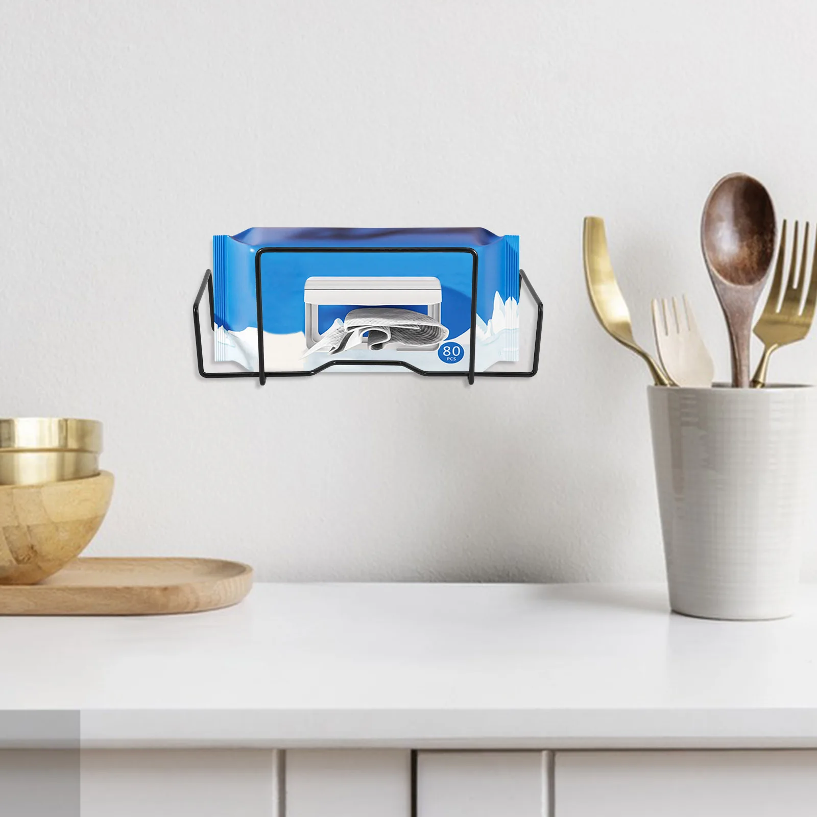 

Wall Mounted Paper Tissue Holder No Punching Bathroom Napkin Holder Minimalist Style Tissue Storage Box For Home Decor