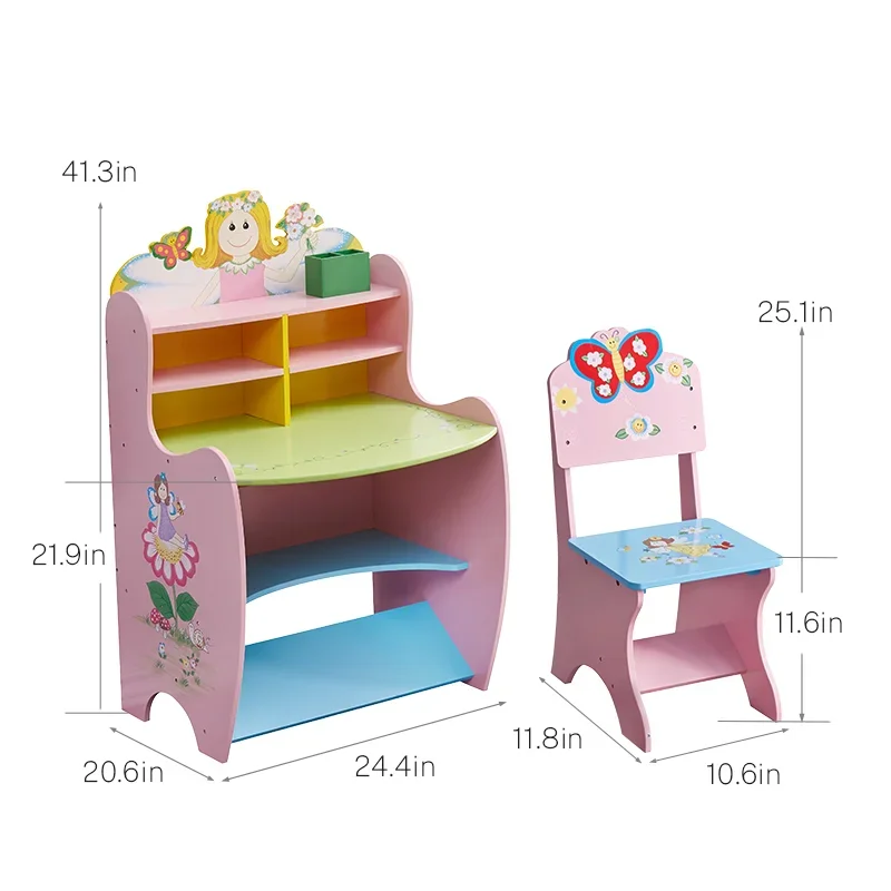 

Wooden reading table kids study desk table and chair kids desk for children