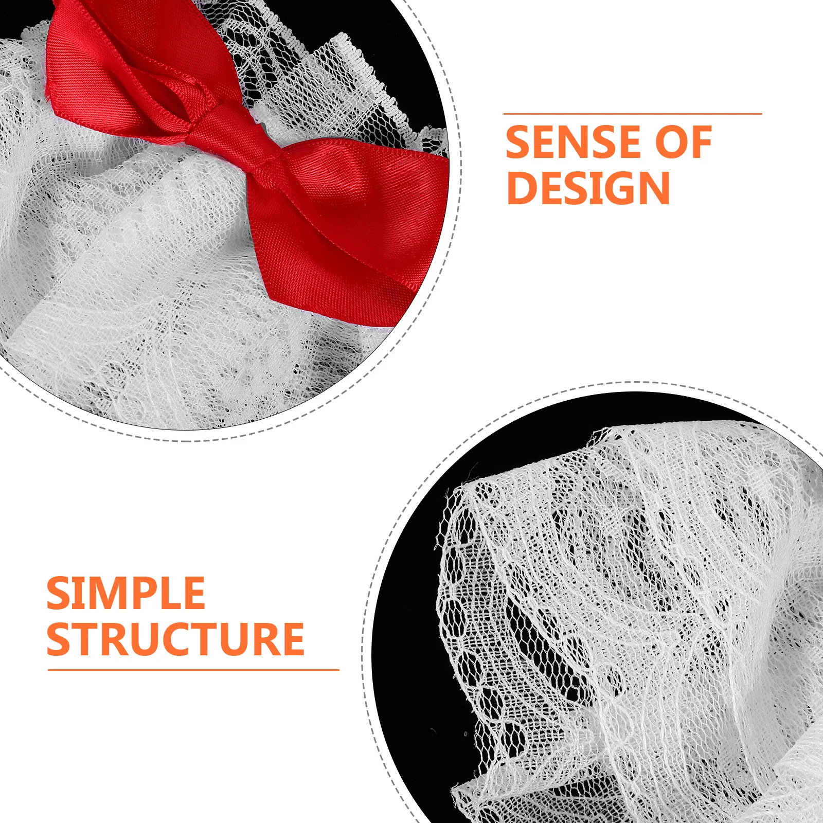 زوج واحد من أصفاد المعصم المصنوعة من الدانتيل الناعمة القابلة للتنفس وأكمام المعصم القوطي الأنيقة لوليتا إكسسوارات فستان للنساء في سن المراهقة #1