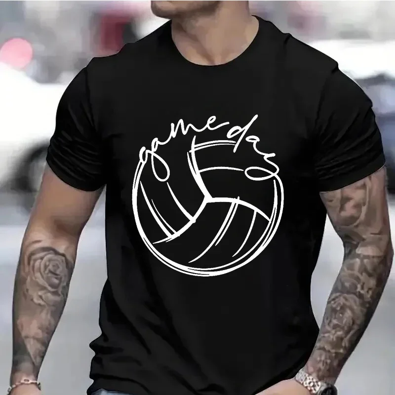 Game Day Shirt for Men Clothing Game Day T-shirts Men Boys Clothes Volleyball Season Tee Shirts Volleyball Team Shirt for Men