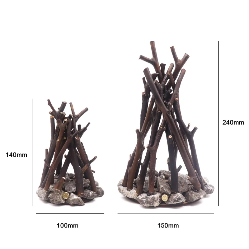 

2025 New Rechargeable Bonfire Night Light LED Wooden Branch Warm Light Ambient Light Bedroom Ornament Gift for Friends
