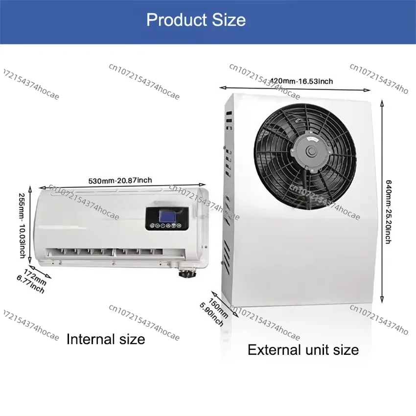 12V Vertical Split Parking Air Conditioner for RVs and Trucks