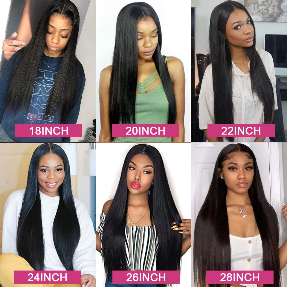 Synthetic 28 Inch Long Straight Hair 13*4*1 Forehead T-Shaped Lace Brazilian Ladies Daily Heat Resistant Synthetic Fiber Wig