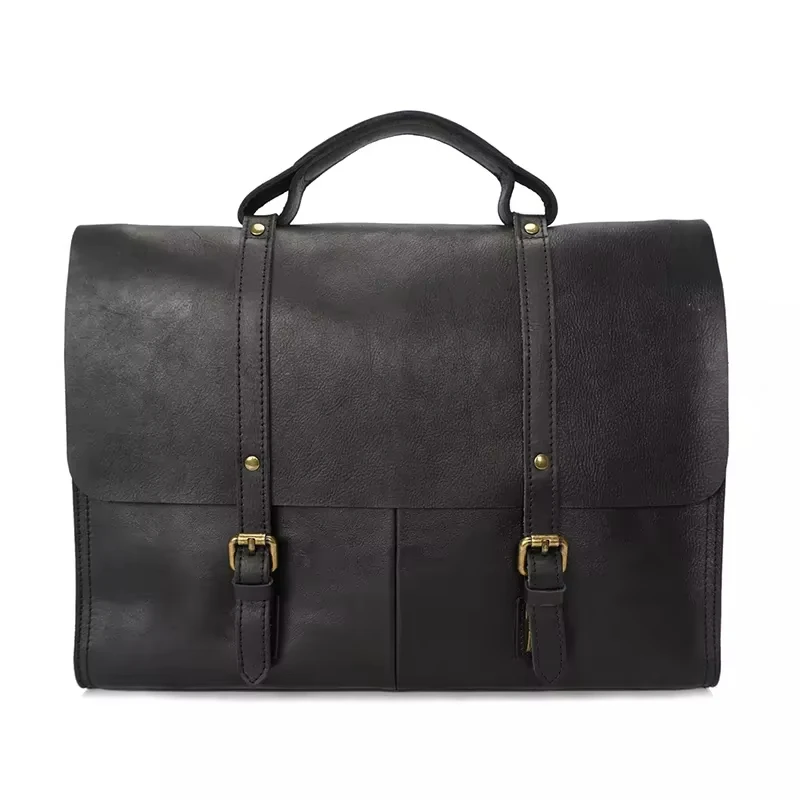 Porte-documents de luxe personnalisé véritable porte-documents pour femmes hommes avocat sac d'affaires ordinateur portable dur hommes Vintage cuir pleine fleur