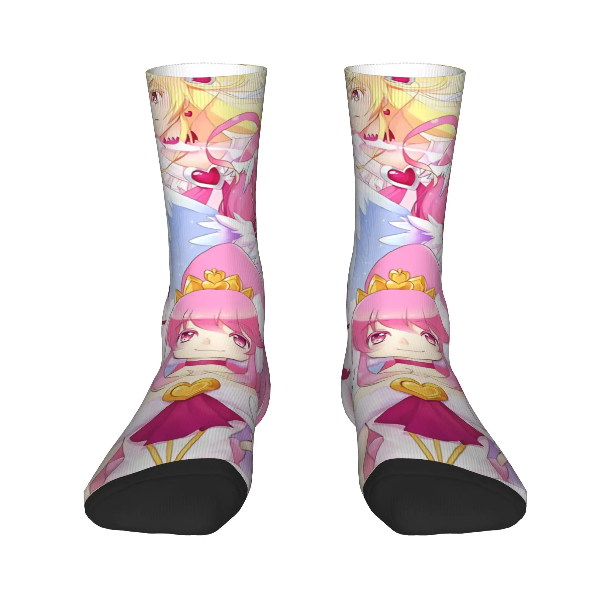 

Funny Sock Bandai Pretty Cure HappinessCharge Precure!, Rock Seamless Pattern Printed Men Crew Socks Novelty Men's Socks