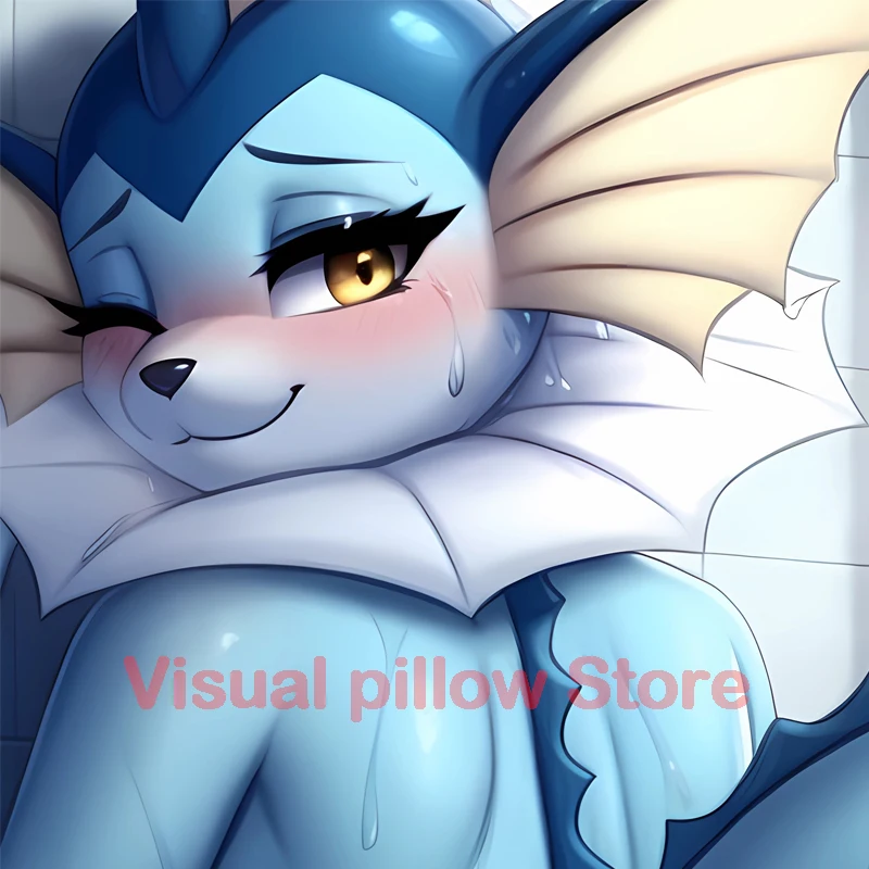 Dakimakura anime Vaporeon furry Double-sided Print Life-size body pillows cover Adult pillowcase