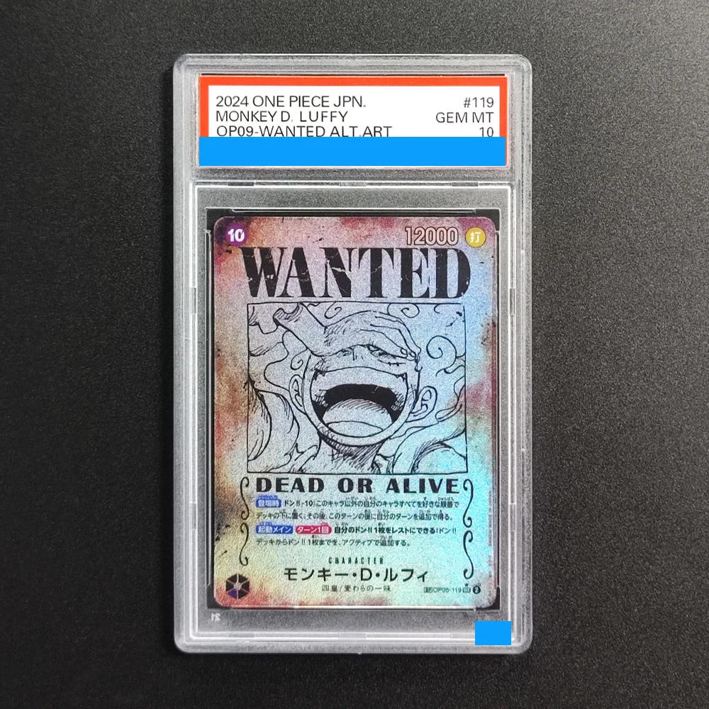 Proxy ONE PIECE JAPANESE OP09-EMPERORS IN THE NEW WORLD MONKEY D. LUFFY WANTED Authentication Grading 10 Collection Game Card